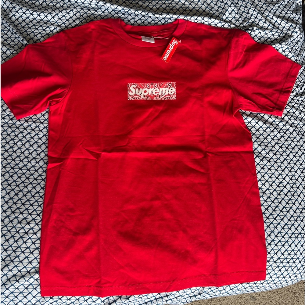 Red Supreme bandana T-shirt
